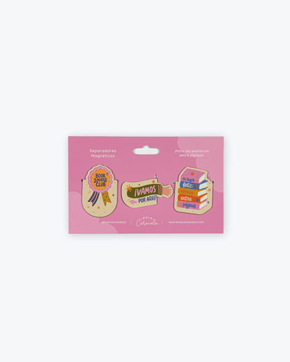 Set de Bookmarks Magnéticos Book Lovers