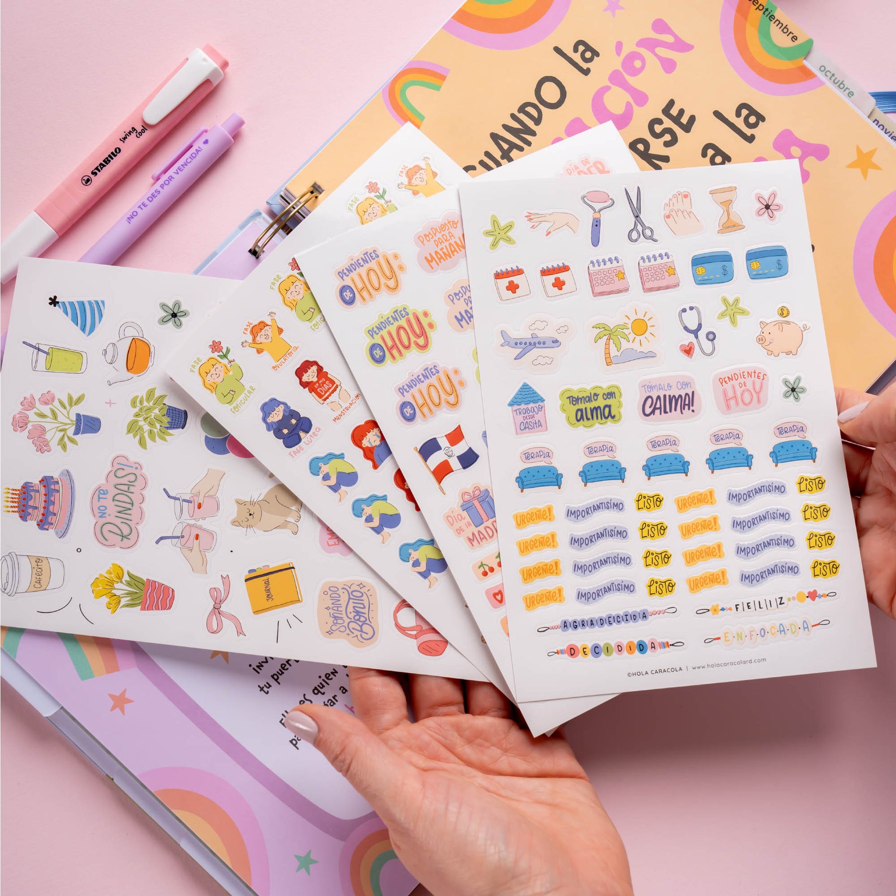 Sticker Set Example Set de Stickers 2026 – Hola Caracola