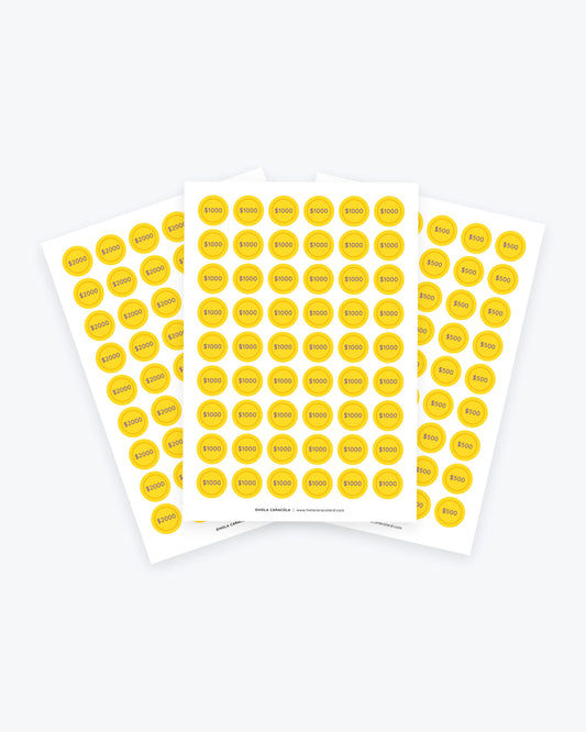 Set de Stickers Reto de Ahorro